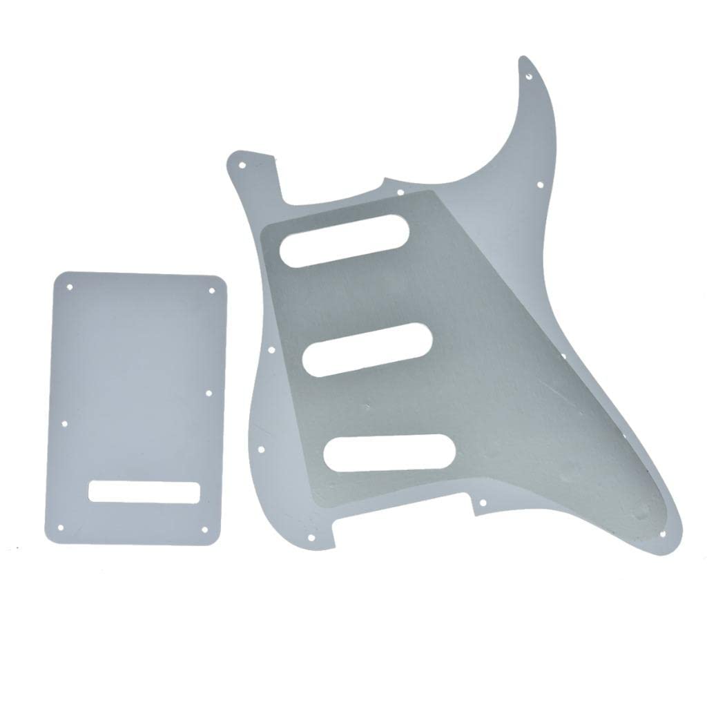 Dopro Lefty ST Strat SSS Pickguard Left Handed Tremolo Trem Cover Back Plate for USA/Mexican FD Dark Tortoise